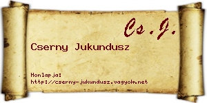 Cserny Jukundusz névjegykártya